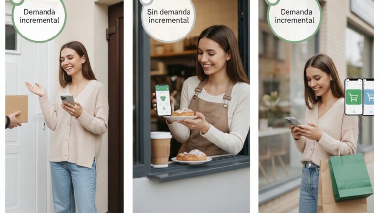Diagrama de tres escenarios de conveniencia y demanda incremental